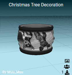 Christmas Tree Decoration Lithophane